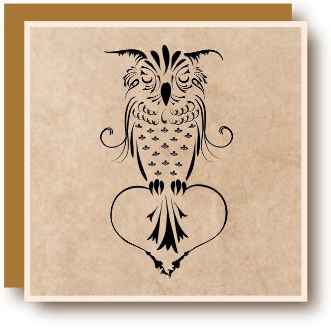 Lovely Owl - Black Ink