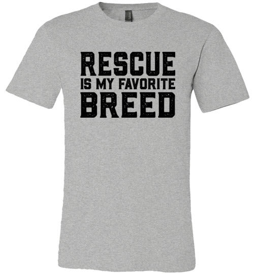 Men's Athletic Fit Crew - Rescue is my Favorite Breed