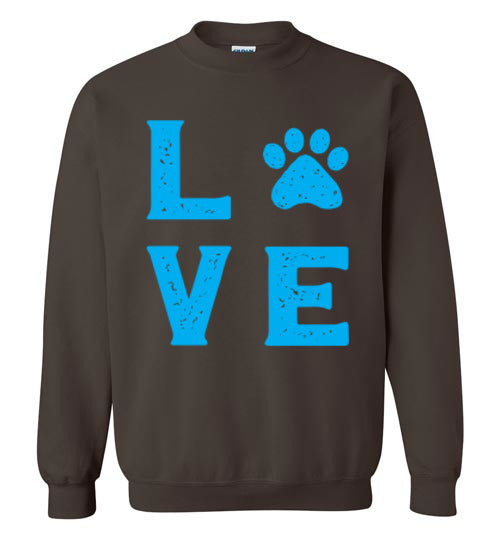 Cozy Sweatshirt - Love Paw Blue