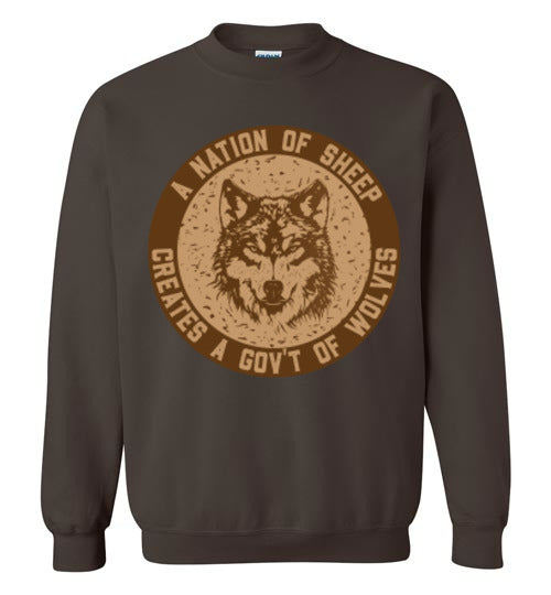 Cozy Sweatshirt - Nation Of Sheep - Brown Ink