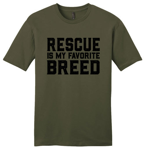 Men's Classic Fit Crew - Rescue is my Favorite Breed