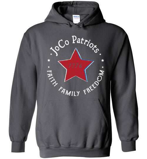 Hoodie Pullover - JoCo Patriots - White Ink