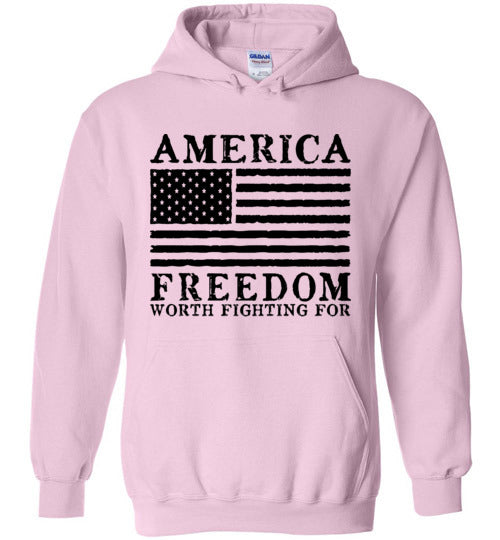 Hoodie Pullover - Freedom Worth Fighting For