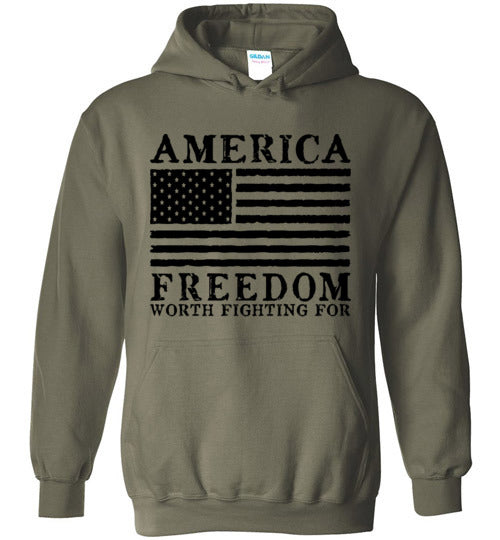 Hoodie Pullover - Freedom Worth Fighting For