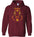 Hoodie Pullover - Fall Owl - Red Ink