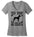 Ladies Classic Fit V-Neck - Big Dogs Big Hearts Cropped Ears