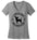 Ladies Classic Fit V-Neck - Little Dogs Big Attitude Chihuahua