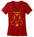 Ladies Classic Fit V-Neck - Fall Owl - Red Ink