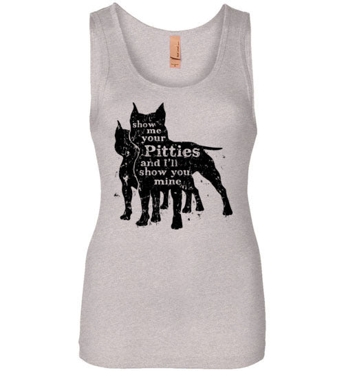 Ladies Junior Fit Tank - Show Me Your Pitties Cropped Ears