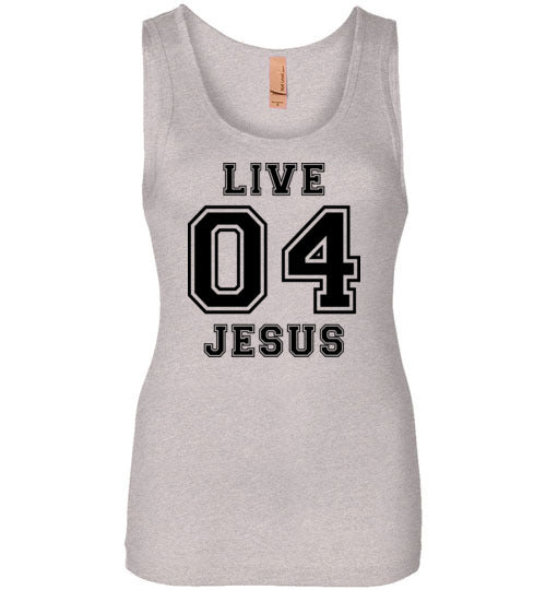 Ladies Junior Fit Tank - Live For Jesus