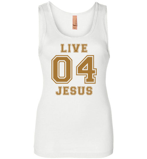 Ladies Junior Fit Tank - Live For Jesus