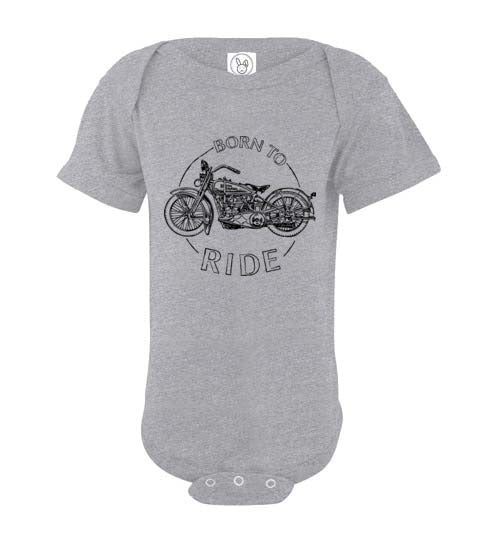Baby Romper Short Sleeve - Born To Ride Motorcycle Short Sleeve