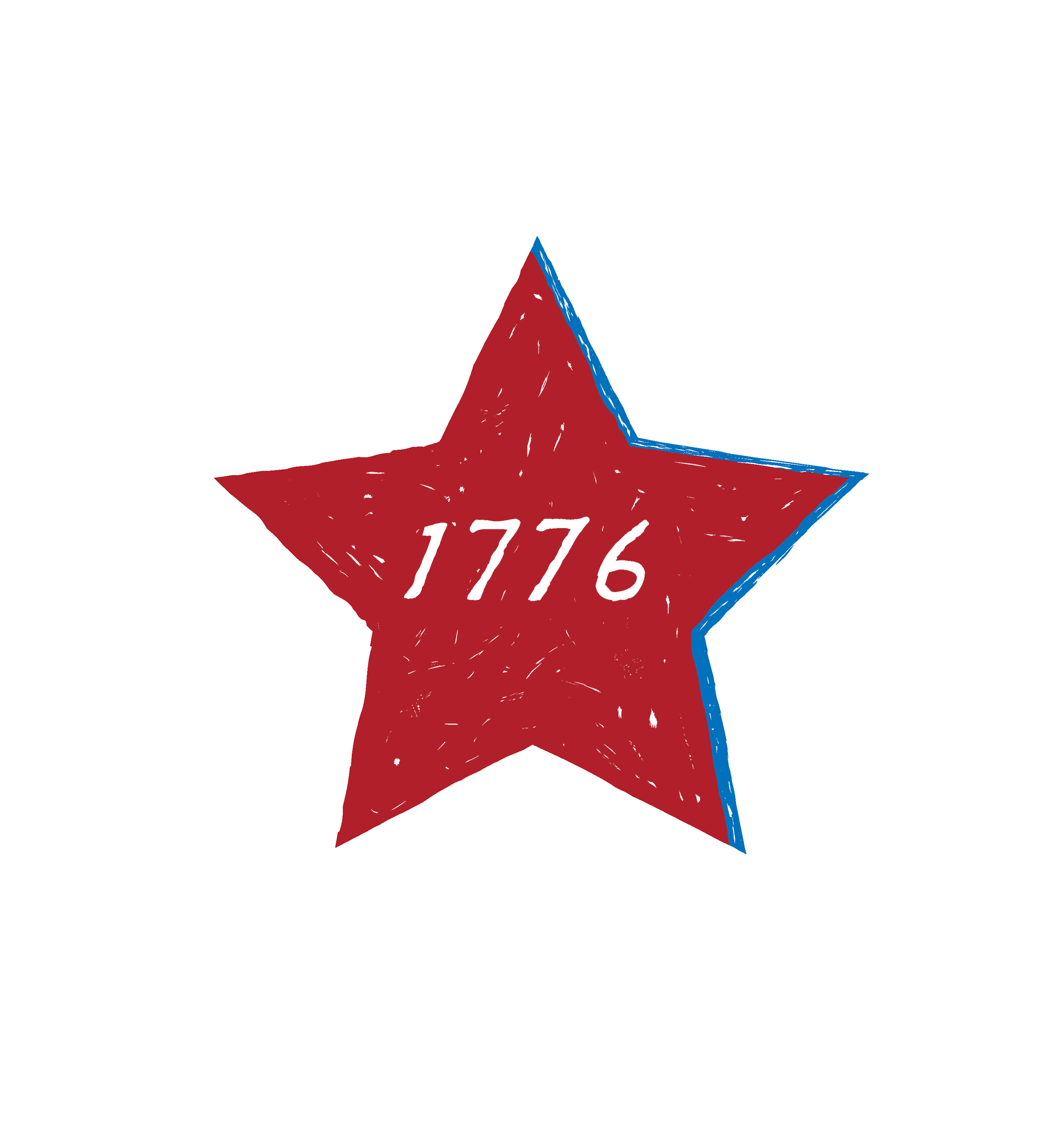 Men's Classic Fit Crew - JoCo Patriots - White Ink