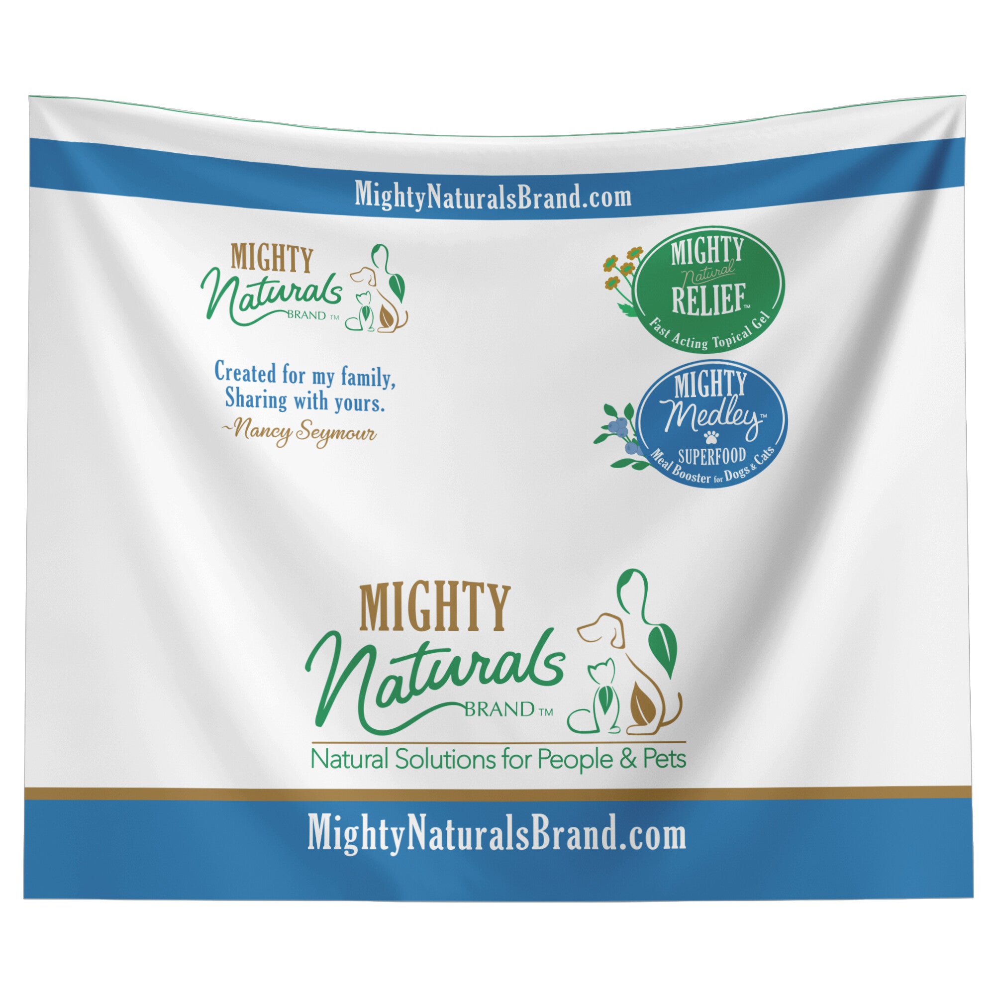 Mighty Naturals Brand Backdrop